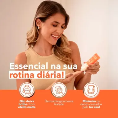 Protetor Solar Facial Diário Cenoura e Bronze FPS 50 Toque Seco 50g