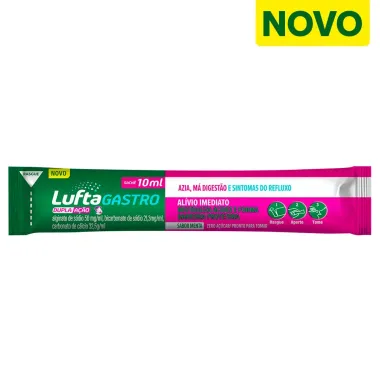 LuftaGastro Dupla A&ccedil;&atilde;o Sabor Menta Sach&ecirc; 150ml