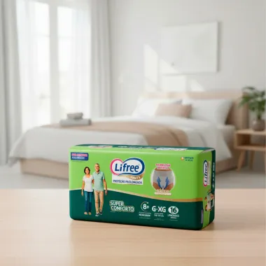 Roupa Íntima Lifree Pants Proteção Prolongada Super Conforto G/XG Unissex 16 Unidades