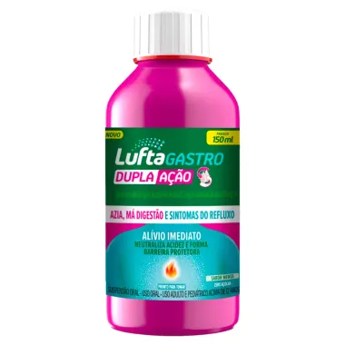LuftaGastro Dupla Ação Sabor Menta Suspensão Oral 150ml