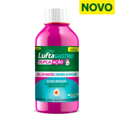 LuftaGastro Dupla A&ccedil;&atilde;o Sabor Menta Suspens&atilde;o Oral 150ml