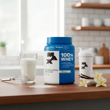 Whey 100% Max Titanium Sabor Baunilha 450g
