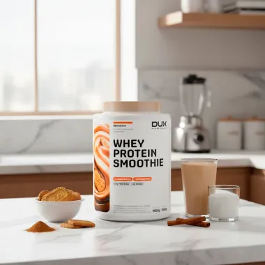 Whey Protein Dux Smoothie Speculoos Sabor Biscoito Especiarias e Caramelo 900g