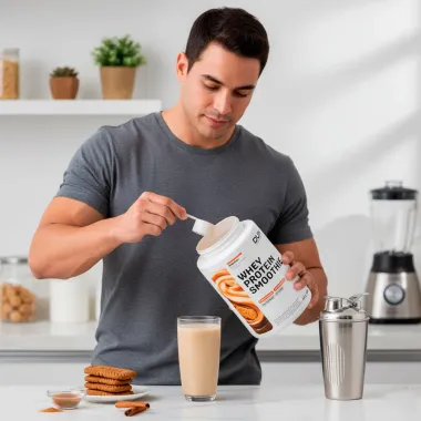 Whey Protein Dux Smoothie Speculoos Sabor Biscoito Especiarias e Caramelo 900g