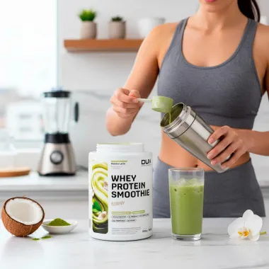 Whey Protein Dux Smoothie Energy Sabor Matcha Latte Coco e Baunilha 900g