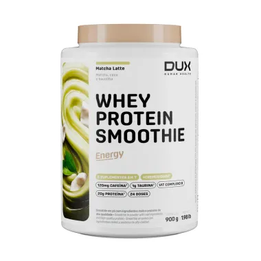 Whey Protein Dux Smoothie Energy Sabor Matcha Latte Coco e Baunilha 900g