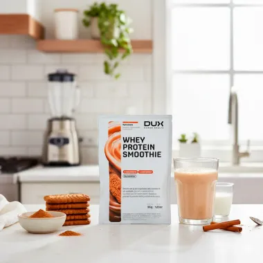 Whey Protein Smoothie Dux Speculoos Sabor Biscoito Especiaria e Caramelo com 20g de Prote&iacute;na Sach&ecirc; 35g