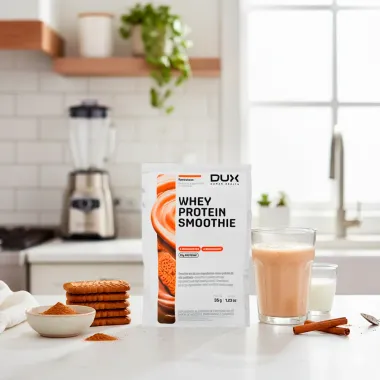 Whey Protein Smoothie Dux Speculoos Sabor Biscoito Especiaria e Caramelo com 20g de Prote&iacute;na Sach&ecirc; 35g