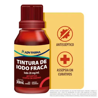 Tintura de Iodo Fraca ADV Farma 30ml