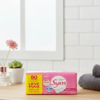 Absorvente Sym Protetor Diario com Perfume e Neutralizador de Odores 80 Unidades Leve Mais Pague Menos