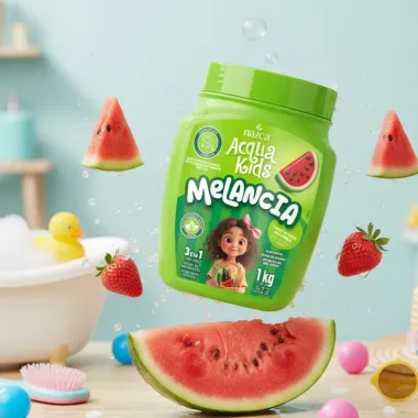 Mascara Capilar Nazca Acqua Kids 3Em1 Melancia 1Kg