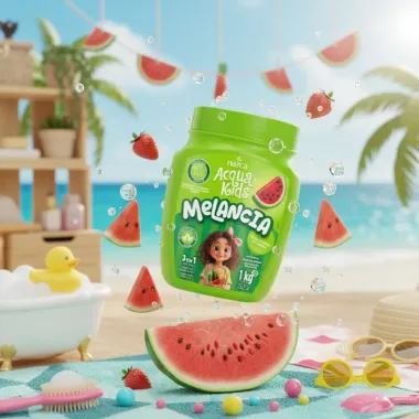 Mascara Capilar Nazca Acqua Kids 3Em1 Melancia 1Kg