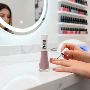 Esmalte Hits 5Free Efeito Gel Cremoso Cor Lil&aacute;s Mauve 8ml