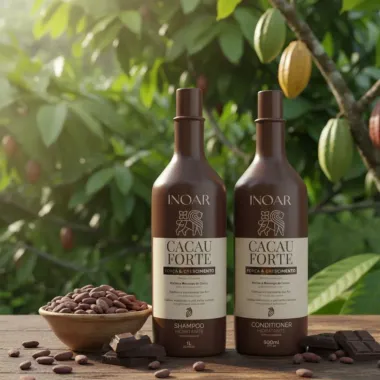 Shampoo Hidratante Inoar Cacau Forte 1L + Condicionador Hidratante Inoar Cacau Forte 800ml
