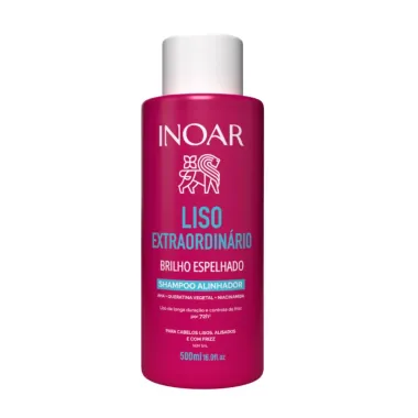 Shampoo Alinhador Inoar Liso Extraordin&aacute;rio Brilho Espelhado 500ml
