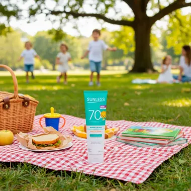 Protetor Solar Sunless Kids FPS 70 Invis&iacute;vel na Pele para Pele Sens&iacute;veis e Delicadas 120g