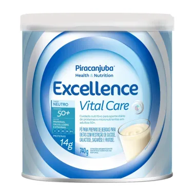 Excellence Vital Care 50+ Piracanjuba Sabor Neutro com 14g de Proteínas 740g
