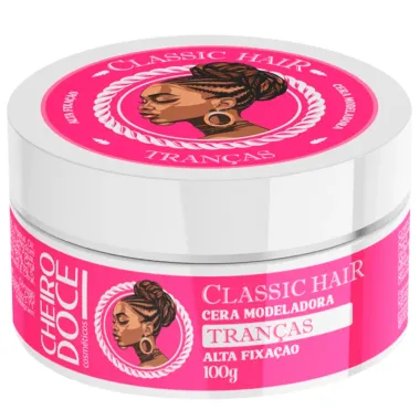 Cera Modeladora Classic Hair Tranças Cheiro Doce Alta Fixação 100g