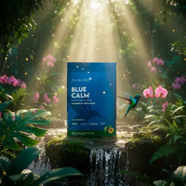 Blue Calm Puravida Magnesium Supplement Sabor Limão e Maracujá Sachê 350g