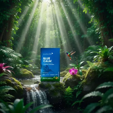 Blue Calm Puravida Magnesium Supplement Sabor Limão e Maracujá 7g