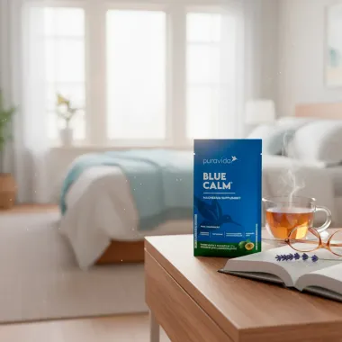 Blue Calm Puravida Magnesium Supplement Sabor Limão e Maracujá 7g