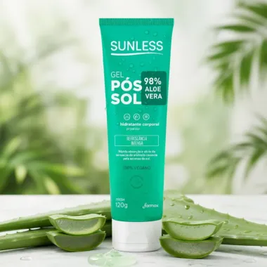 Gel P&oacute;s Sol Sunless 98% Aloe Vera Hidratante Corporal 120g