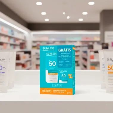 Protetor Solar Sunless FPS 50 200g e Ganhe Protetor Solar Sunless Facial FPS 50 Sem Base 30g