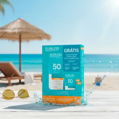 Protetor Solar Sunless FPS 50 200g e Ganhe Protetor Solar Sunless Facial FPS 50 Sem Base 30g