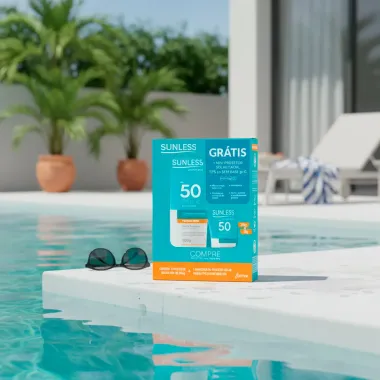 Protetor Solar Sunless FPS 50 200g e Ganhe Protetor Solar Sunless Facial FPS 50 Sem Base 30g
