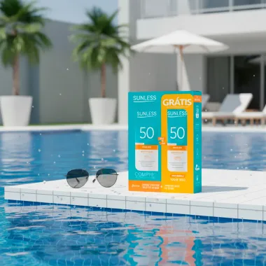 Protetor Solar Sunless FPS 50 Toque Seco 200g e Ganhe Protetor Solar Sunless FPS 50 Toque Seco 120g