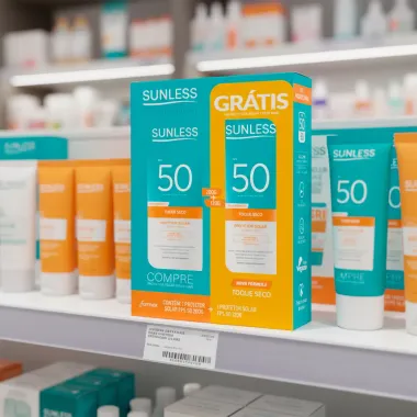 Protetor Solar Sunless FPS 50 Toque Seco 200g e Ganhe Protetor Solar Sunless FPS 50 Toque Seco 120g