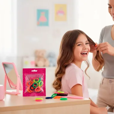 Prendedor de Cabelo Elástico Mió Colorido Mini 18 Unidades