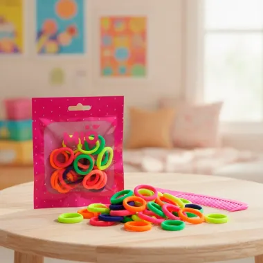 Prendedor de Cabelo Elástico Mió Colorido Mini 18 Unidades