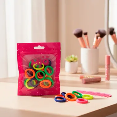 Prendedor de Cabelo Elástico Mió Colorido Mini 18 Unidades