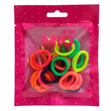 Prendedor de Cabelo Elástico Mió Colorido Mini 18 Unidades