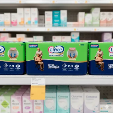 Roupa Íntima Lifree Pants Tamanho P/M Proteção Prolongada Extra Absorção Unissex 16 Unidades