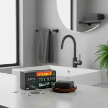 Sabonete em Barra Above Men Extreme Hidrata&ccedil;&atilde;o Extrema Black 6 Unidades de 75g cada