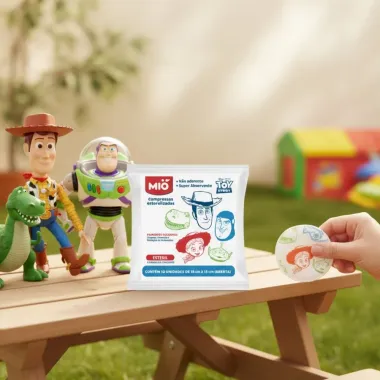Compressa Gaze Mio Esteril Pixar Toy Story Com 10 Unidades 15Cm X 15Cm (Aberta)