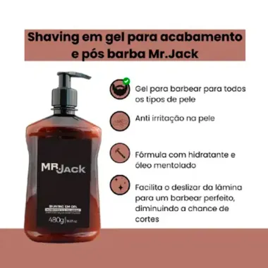 Gel Acabamento E Pòs Barba Mr Jack 480g