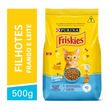 Ração para Gatos Friskies Filhotes Sabor Frango, Cenoura e Leite 500g