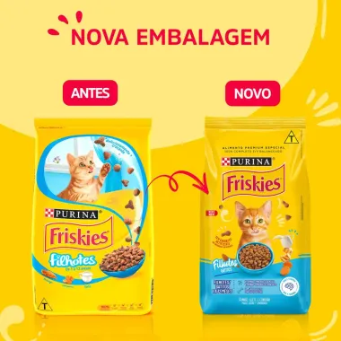 Ração para Gatos Friskies Filhotes Sabor Frango, Cenoura e Leite 500g