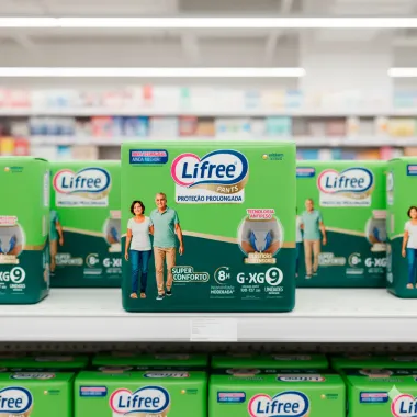 Roupa Íntima Lifree Pants Proteção Prolongada Super Conforto Tamanho G/XG Unissex 9 Unidades