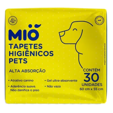 Tapete Higiênico Pet Mio Pequeno Com 30 Unidades