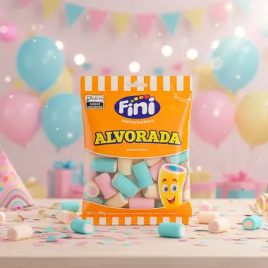 Marshmallows Fini Alvorada Sabor Baunilha 80g