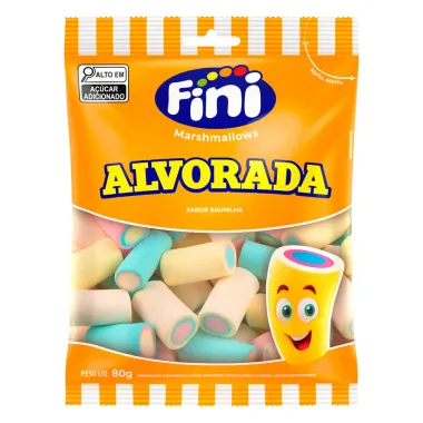 Marshmallows Fini Alvorada Sabor Baunilha 80g