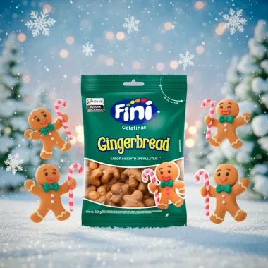 Balas de Gelatina Fini Gingerbread Sabor Biscoito Spekulatius 80g