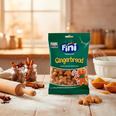 Balas de Gelatina Fini Gingerbread Sabor Biscoito Spekulatius 80g