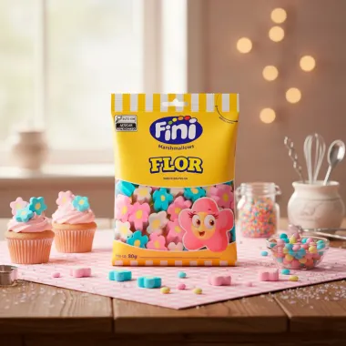 Marshmallows Fini Flor Sabor Baunilha 80g