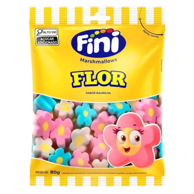 Marshmallows Fini Flor Sabor Baunilha 80g