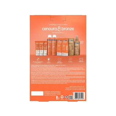 Protetor Solar Corporal  e Facial Cenoura e Bronze com 2 Unidades FPS 30 200ml cada